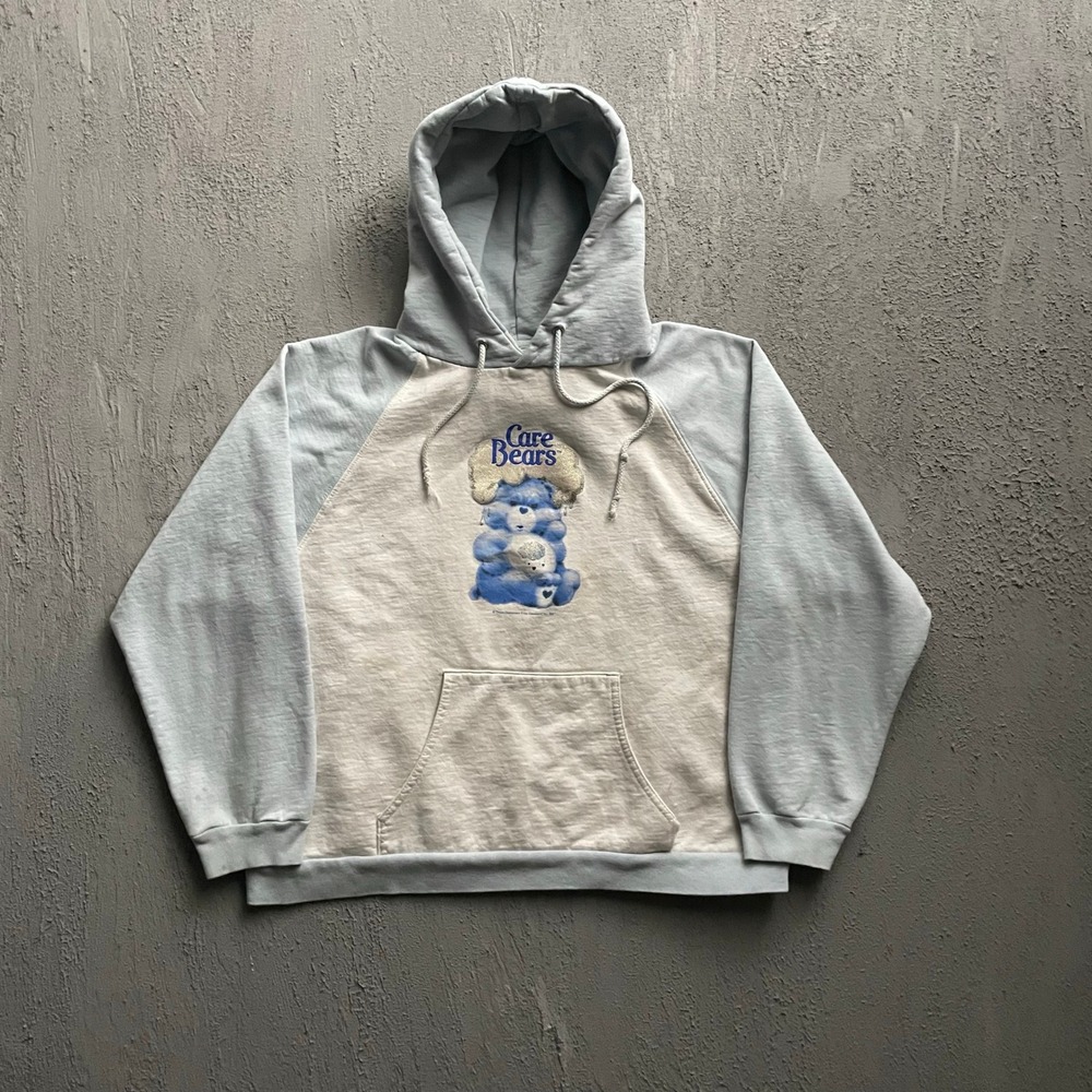 Vintage Care Bears Graphic Hoodie Women Large Blue 2000s Wish